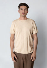 Clean Cut Copenhagen THOMAS KNITTED T-SHIRT T-shirts S/S Ecru