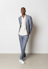 Clean Cut Copenhagen Tokyo Roman linen pants Bukser Navy Melange