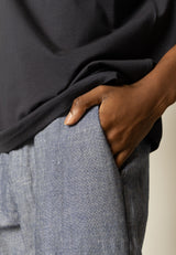 Clean Cut Copenhagen Tokyo Roman linen pants Bukser Navy Melange