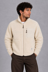 Fat Moose WOOD FLEECE JACKET Fleece Ecru