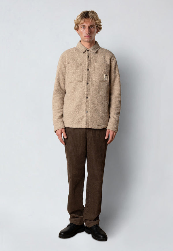 Fat Moose ACE BOUCLE OVERSHIRT Overshirts Vetiver