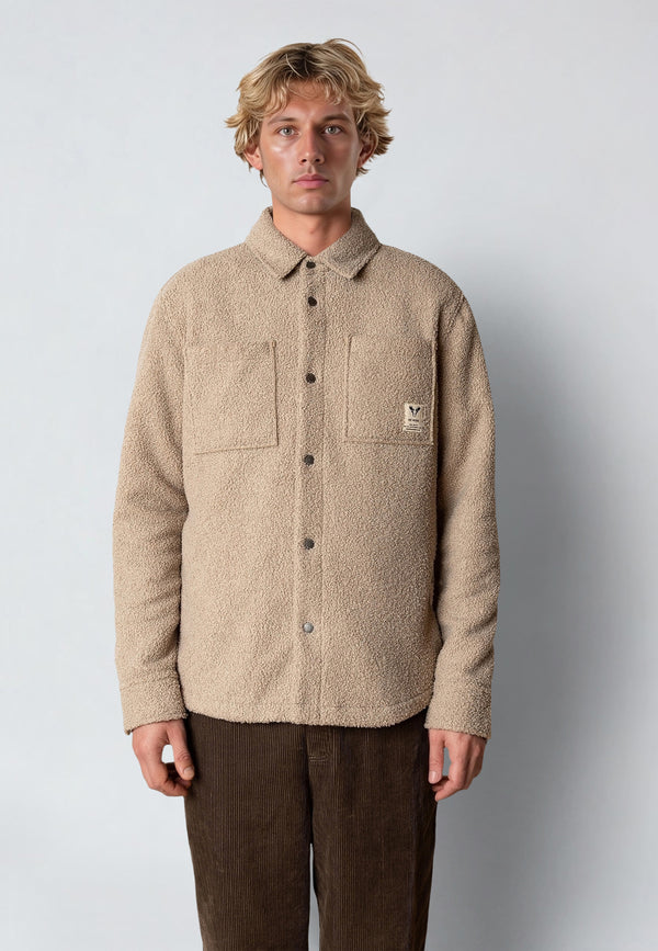 Fat Moose ACE BOUCLE OVERSHIRT Overshirts Vetiver