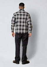 Fat Moose ADRIAN CHECKED COTTON SHIRT Overshirts Black/Ecru