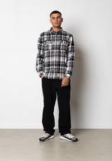 Fat Moose ADRIAN COTTON SHIRT Skjorte L/S Black/Mid grey