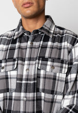 Fat Moose ADRIAN COTTON SHIRT Skjorte L/S Black/Mid grey