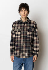 Fat Moose ADRIAN COTTON SHIRT Skjorte L/S Dark Navy/Ecru