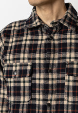 Fat Moose ADRIAN COTTON SHIRT Skjorte L/S Dark Navy/Ecru