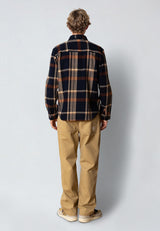 Fat Moose ADRIAN FLANNEL SHIRT Skjorte L/S Dark Navy/Ecru