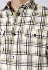 Fat Moose ADRIAN FLANNEL SHIRT Skjorte L/S Ecru/Dusty green