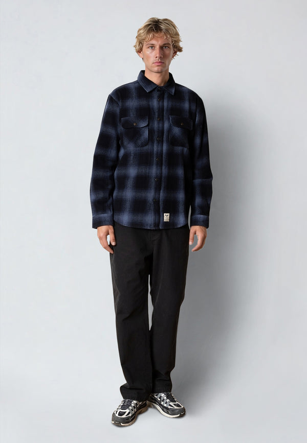 Fat Moose ADRIAN FLANNEL SHIRT Skjorte L/S Navy / Dark Navy