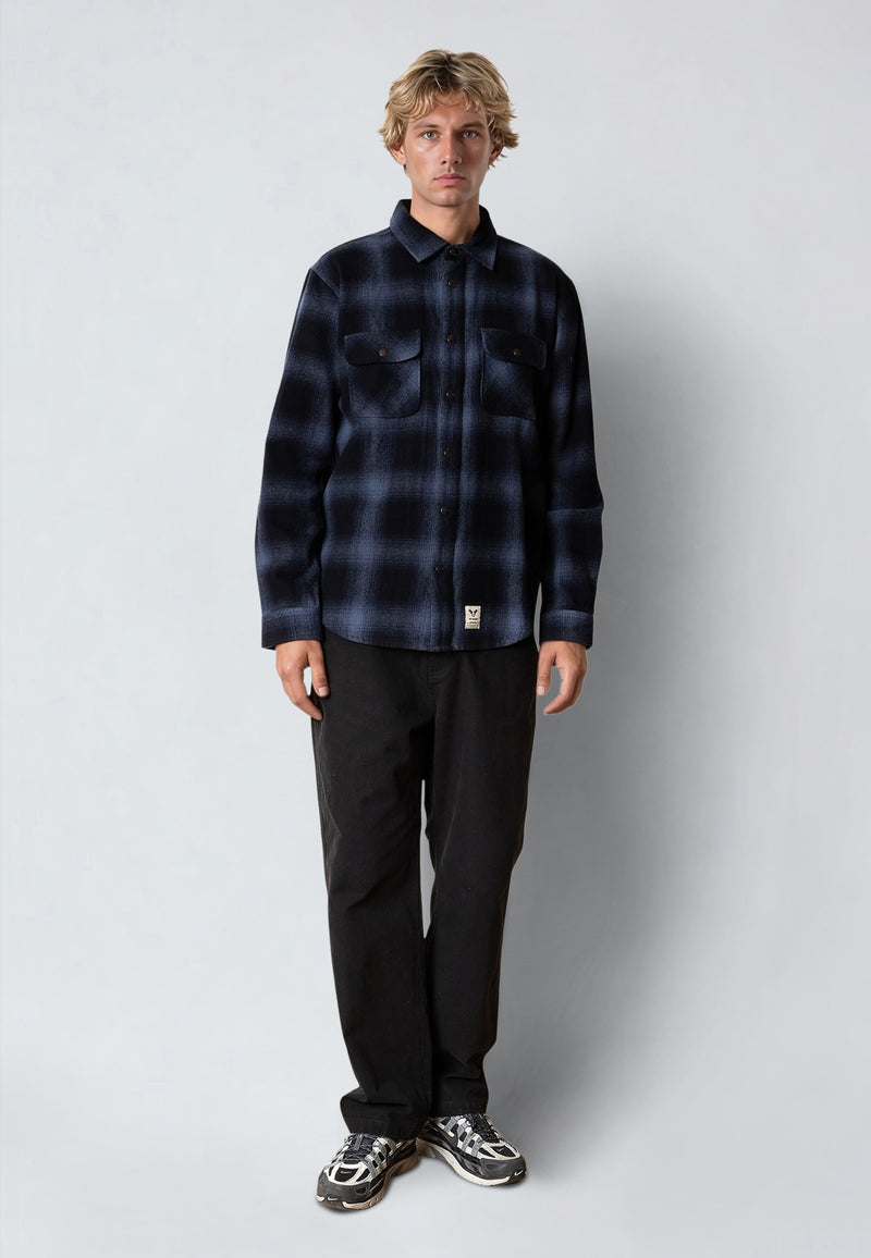 Fat Moose ADRIAN FLANNEL SHIRT Skjorte L/S Navy / Dark Navy