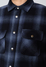 Fat Moose ADRIAN FLANNEL SHIRT Skjorte L/S Navy / Dark Navy