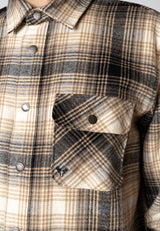 Fat Moose ADRIAN FLANNEL SHIRT Skjorte L/S Sand / Black