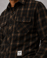 Fat Moose ADRIAN FLANNEL SHIRT Skjorte L/S Black/Ecru