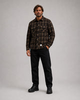 Fat Moose ADRIAN FLANNEL SHIRT Skjorte L/S Black/Ecru