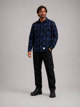 Fat Moose ADRIAN FLANNEL SHIRT Skjorte L/S Blue/Black