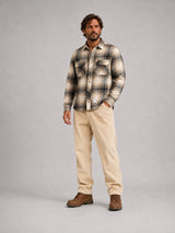Fat Moose ADRIAN FLANNEL SHIRT Skjorte L/S Soft Sand/Black