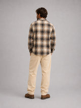 Fat Moose ADRIAN FLANNEL SHIRT Skjorte L/S Soft Sand/Black