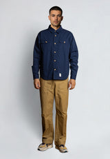 Fat Moose ARVID COTTON OVERSHIRT Overshirts Navy