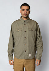 Fat Moose ARVID COTTON OVERSHIRT Overshirts Støvet Grøn