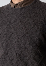 Clean Cut Copenhagen AVERY CABLE KNITTED SWEATER Strik Taube brown melange