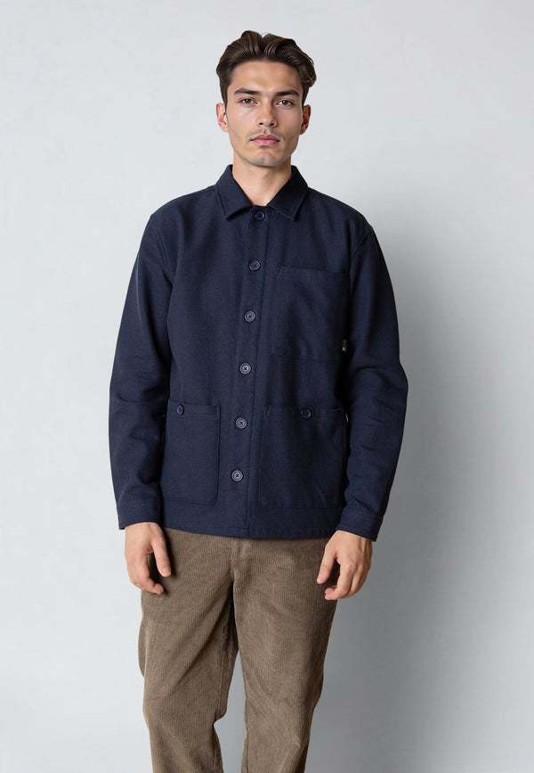 Clean Cut Copenhagen AXEL OVERSHIRT Overshirts Mørk Navy