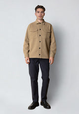 Clean Cut Copenhagen AYDEN OVERSHIRT Overshirts Brindle beige melange