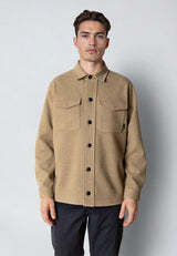 Clean Cut Copenhagen AYDEN OVERSHIRT Overshirts Brindle beige melange