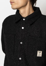 Fat Moose ACE BOUCLE OVERSHIRT Overshirts Sort