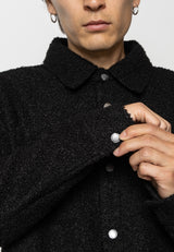 Fat Moose ACE BOUCLE OVERSHIRT Overshirts Sort