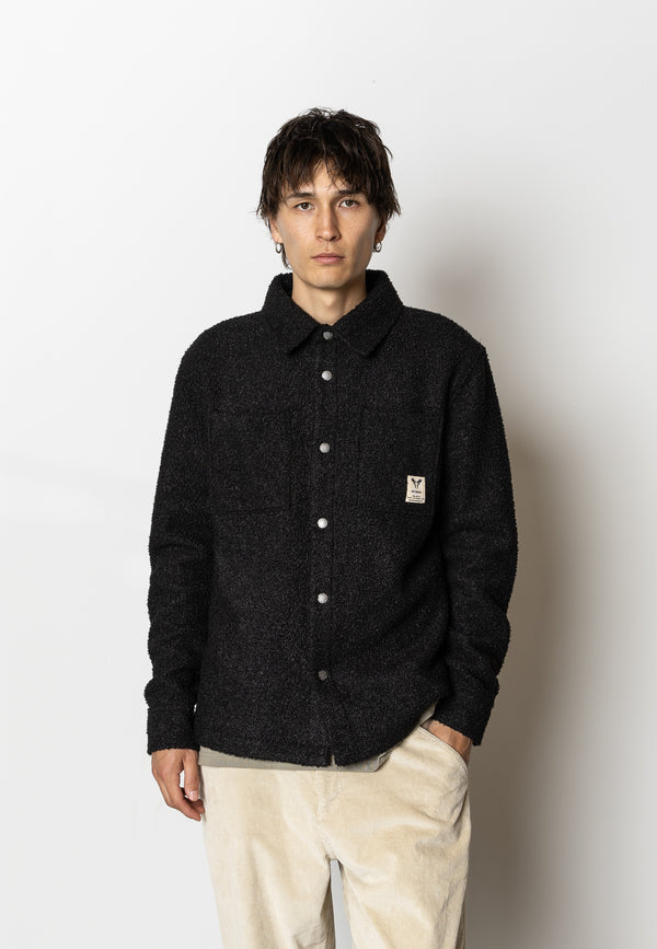 Fat Moose ACE BOUCLE OVERSHIRT Overshirts Sort