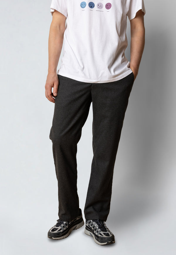 Clean Cut Copenhagen BARCELONA FLANNEL PANT Bukser Charcoal melange