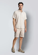 Clean Cut Copenhagen BARCELONA LINEN SHORTS Shorts Light beige