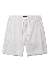 Clean Cut Copenhagen BARCELONA LINEN STRIPED SHORTS Shorts White/Shitake