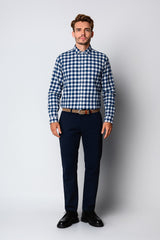 Clean Cut Copenhagen BIRKELY SHIRT Skjorte L/S Navy Ternet