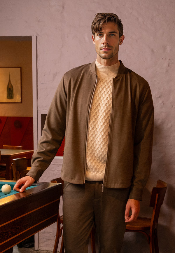 Clean Cut Copenhagen BRENDON JERSEY JACKET Jakker Dark Khaki