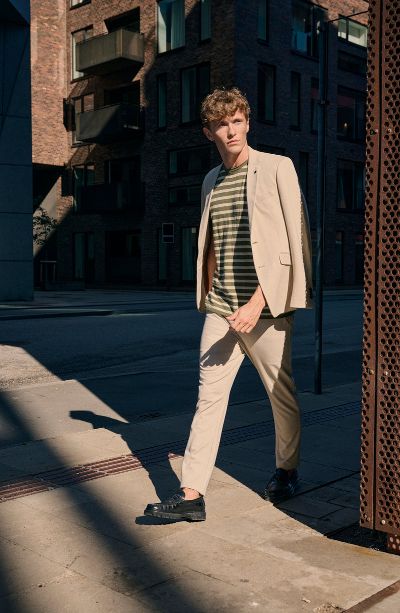 Clean Cut Copenhagen BRENDON JERSEY PANTS Bukser Ecru