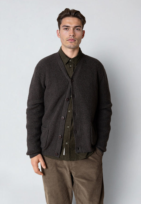 Clean Cut Copenhagen BROOKS CARDIGAN Strik Taube brown melange
