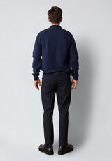Clean Cut Copenhagen BRYAN KNITTED POLO Strik Navy