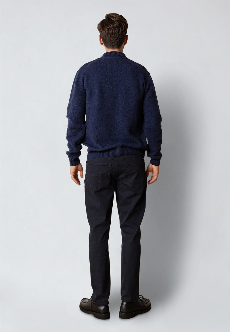 Clean Cut Copenhagen BRYAN KNITTED POLO Strik Navy