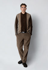 Clean Cut Copenhagen BUCKLEY KNITTED CARDIGAN Strik Dark Brown