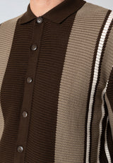 Clean Cut Copenhagen BUCKLEY KNITTED CARDIGAN Strik Dark Brown