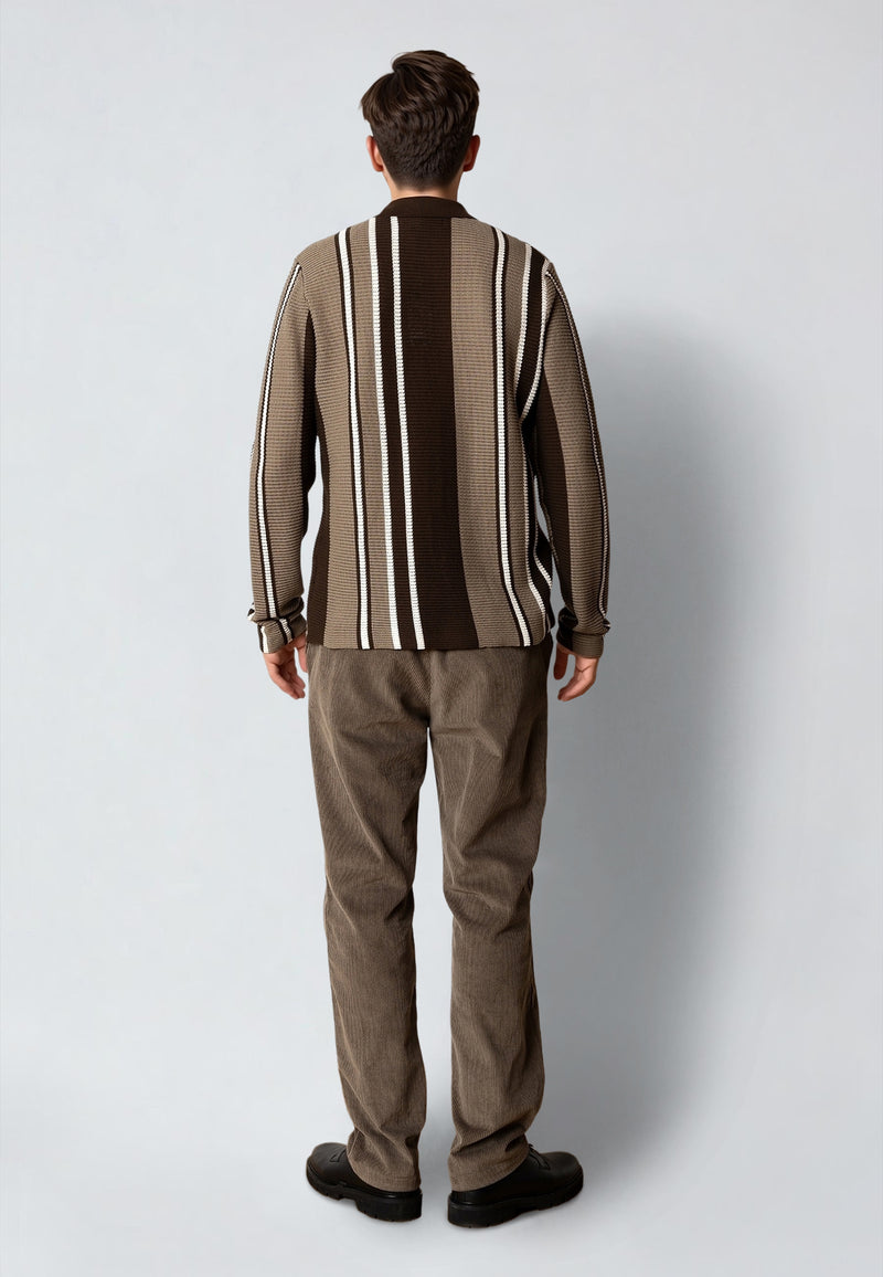 Clean Cut Copenhagen BUCKLEY KNITTED CARDIGAN Strik Dark Brown