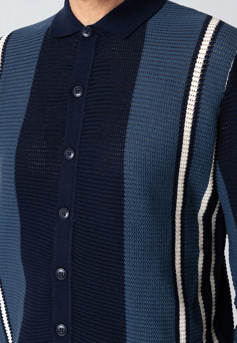 Clean Cut Copenhagen BUCKLEY KNITTED CARDIGAN Strik Navy