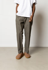 Clean Cut Copenhagen Barcelona cotton/linen pants Bukser Støvet Grøn