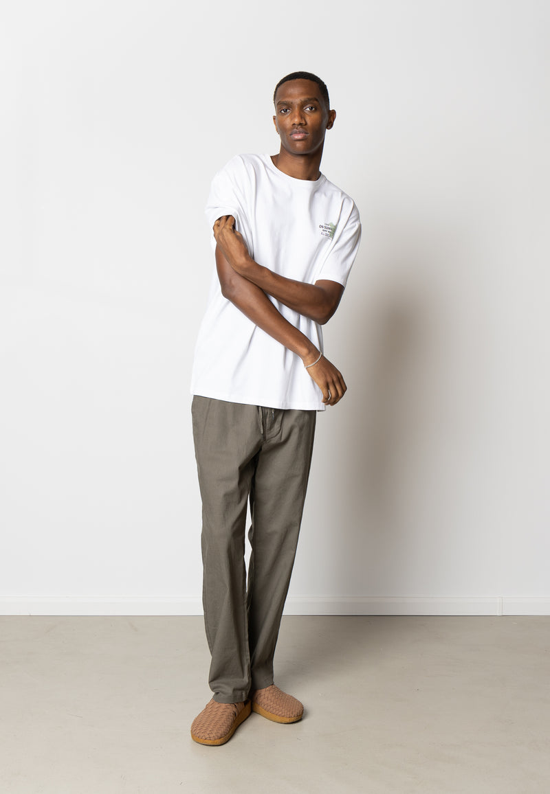 Clean Cut Copenhagen Barcelona cotton/linen pants Bukser Støvet Grøn