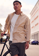 Clean Cut Copenhagen Barcelona bomuld/hør shorts Shorts Støvet Grøn