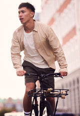 Clean Cut Copenhagen Barcelona bomuld/hør shorts Shorts Støvet Grøn