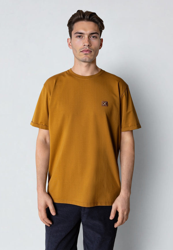 Clean Cut Copenhagen Basic Organic t-shirt T-shirts S/S Guld Brun
