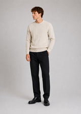 Clean Cut Copenhagen Bertil cashmere knit Strik Ecru Melange